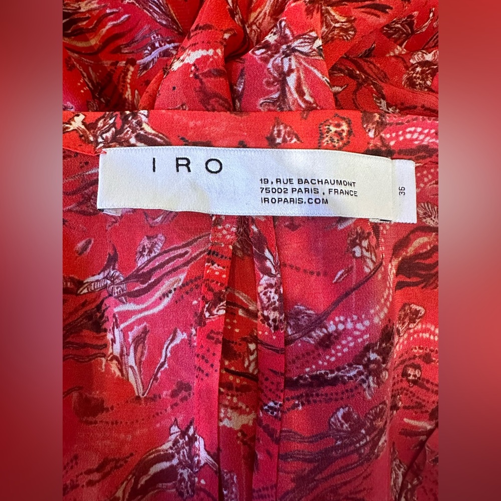 Iro Woman Beaumont Ruffled Floral-Print
Crepon Mini Dress Red - Picture 6 of 7